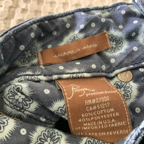 PAIGE Premium Denim Capris Size 24 - Picture 6 of 6